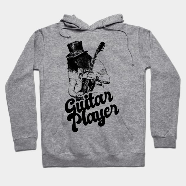 Legend Guitar Player 80s style classic Hoodie by Hand And Finger